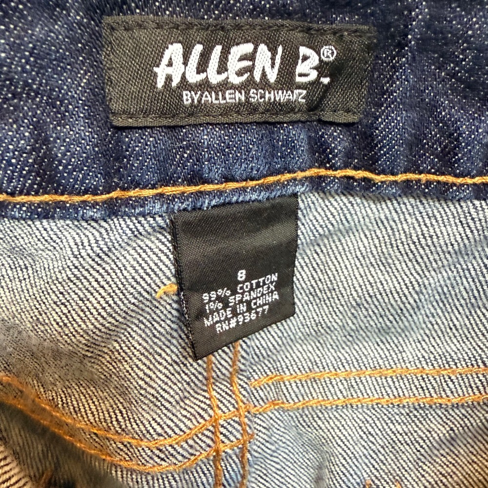 Allen B. by Allen Schwartz Distressed Dark Wash Skinny Jeans Size 8 - Picture 8 of 10